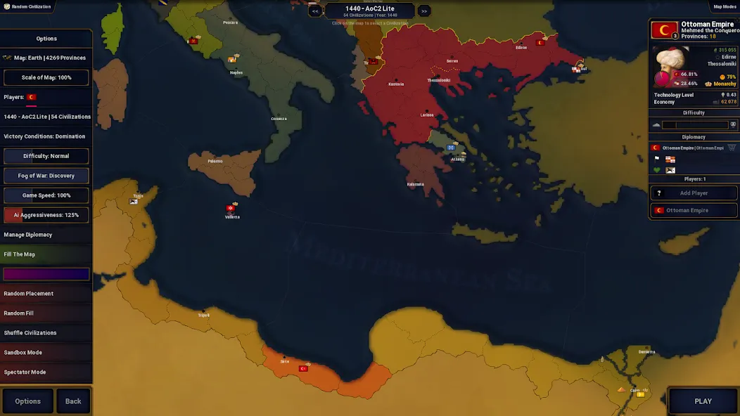 Age of History II - Lite [MOD: безлимитные ресурсы и открыты все сценарии] Screenshot 2