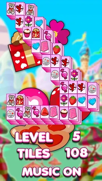 Lovely Mahjong [MOD: безлимитные подсказки и отмена ходов] Screenshot 1