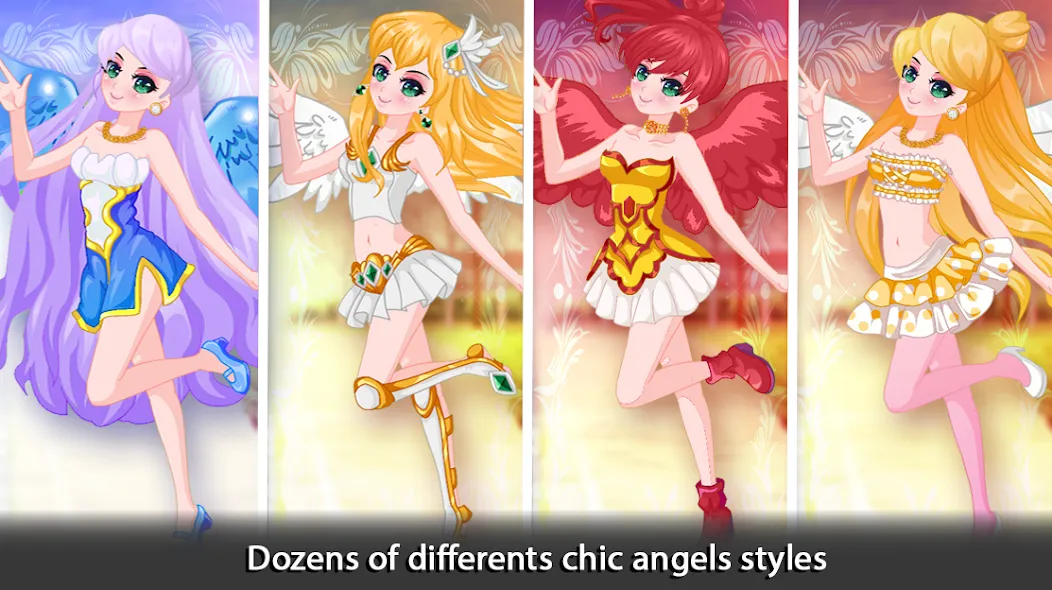 Dress Up Angel Anime Girl Game [MOD: безлимитные монеты и все наряды] Screenshot 4
