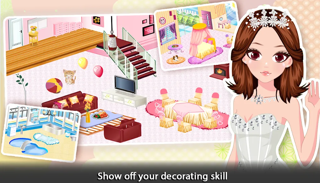 Girl Doll House - Room Design [MOD: безлимитные деньги и открыты все комнаты] Screenshot 2