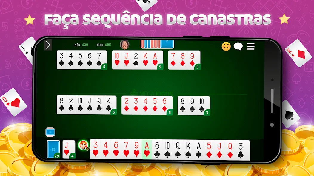 Buraco Online - Mano a Mano [MOD: без рекламы и много монет] Screenshot 5