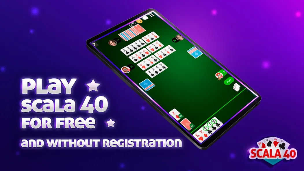 Scala 40 Online - Card Game [MOD: онлайн игра без рекламы] Screenshot 1