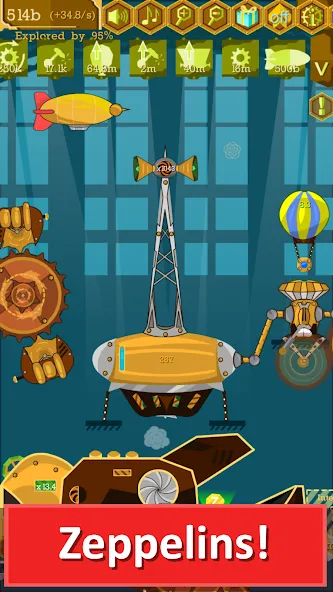 Steampunk Idle Gear Spinner [MOD: безлимитные деньги и ускоренная прокачка] Screenshot 4