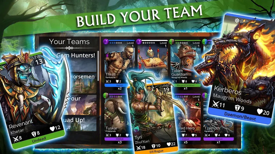 Gems of War - Match 3 RPG [MOD: безлимитные ходы и открыты все герои] Screenshot 2