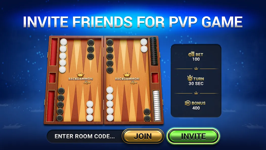 Backgammon Live - Online Games [MOD: бесконечные монеты и без рекламы] Screenshot 1