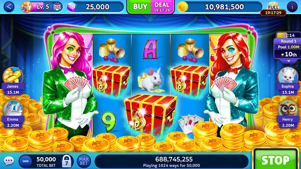 Jackpot Madness Slots Casino [MOD: безлимитные монеты и джекпоты] Screenshot 1