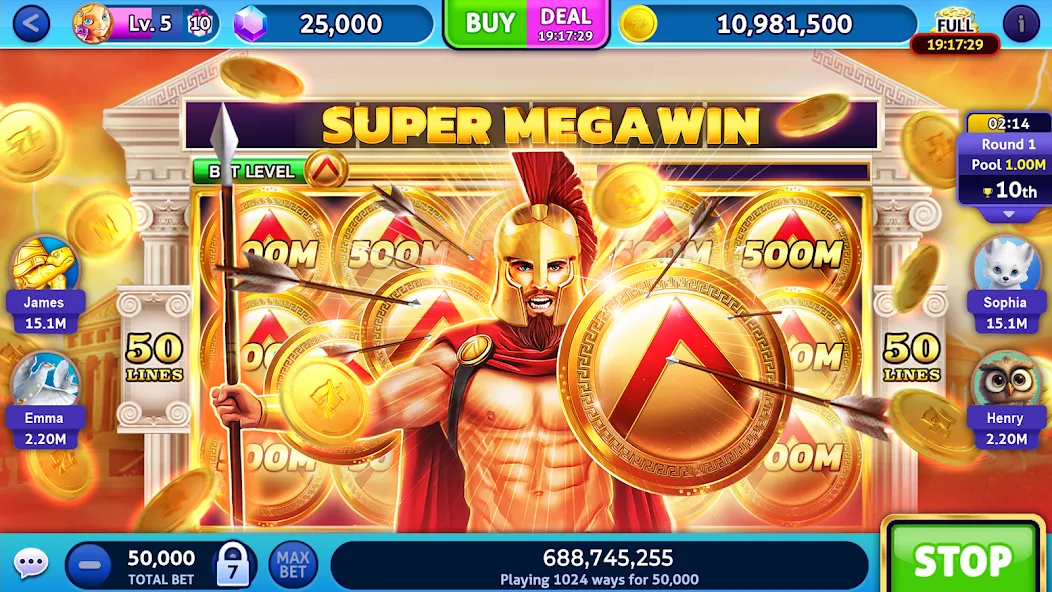 Jackpot Madness Slots Casino [MOD: безлимитные монеты и джекпоты] Screenshot 2