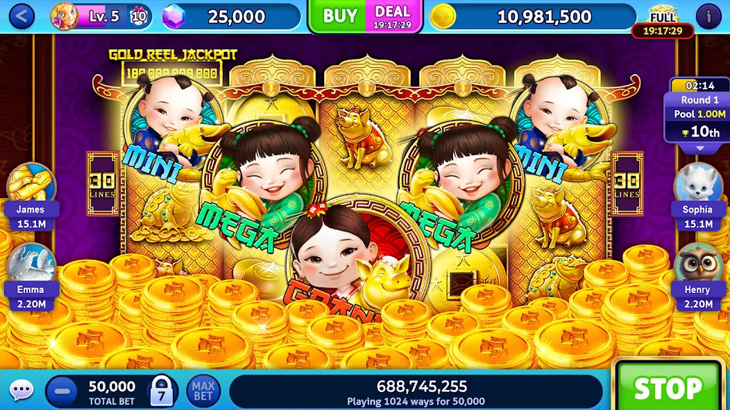 Jackpot Madness Slots Casino [MOD: безлимитные монеты и джекпоты] Screenshot 3