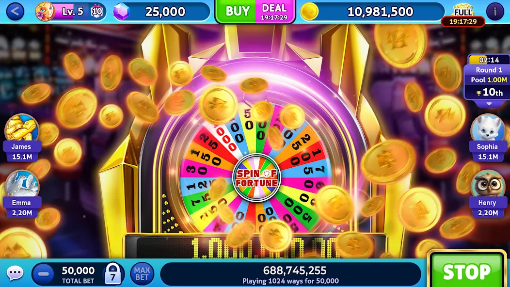Jackpot Madness Slots Casino [MOD: безлимитные монеты и джекпоты] Screenshot 4