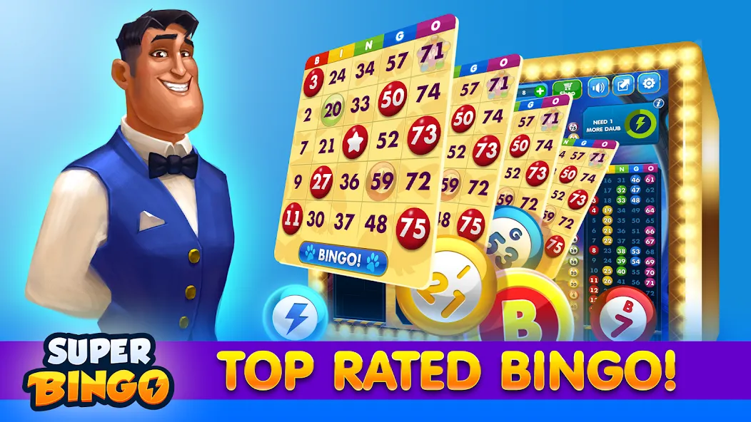 Super Bingo HD - Bingo Games [MOD: без рекламы и бесконечные билеты] Screenshot 1