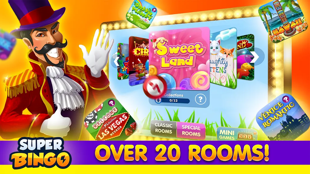 Super Bingo HD - Bingo Games [MOD: без рекламы и бесконечные билеты] Screenshot 3