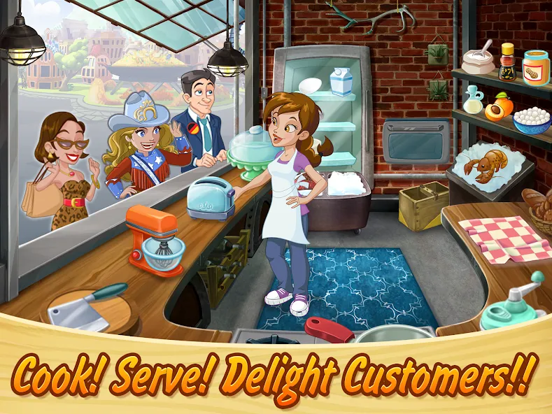 Kitchen Scramble: Cooking Game [MOD: безлимитные монеты и все рецепты] Screenshot 1