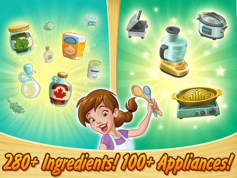 Kitchen Scramble: Cooking Game [MOD: безлимитные монеты и все рецепты] Screenshot 3