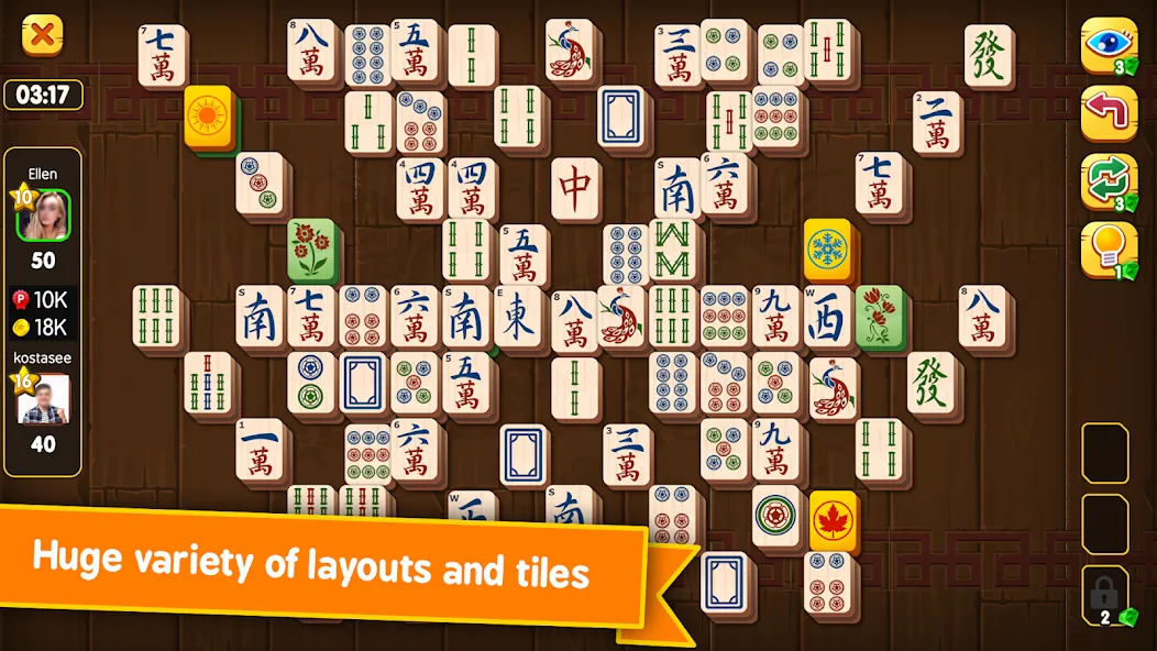 Mahjong Duels [MOD: безлимитные монеты и все уровни] Screenshot 1