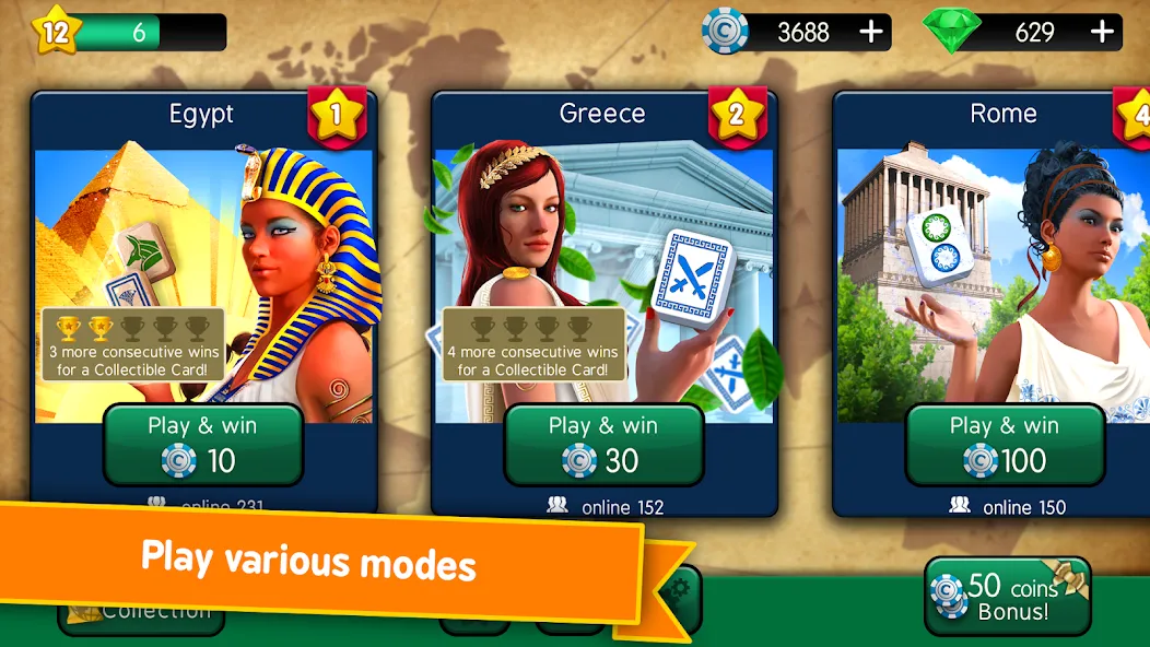 Mahjong Duels [MOD: безлимитные монеты и все уровни] Screenshot 2