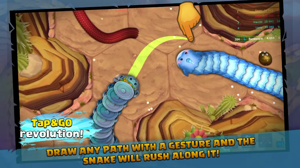 Little Big Snake [MOD: безлимитные монеты и ускорение] Screenshot 2