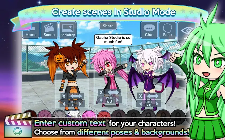 Gacha Studio (Anime Dress Up] [MOD: разблокированы все наряды и аксессуары] Screenshot 3