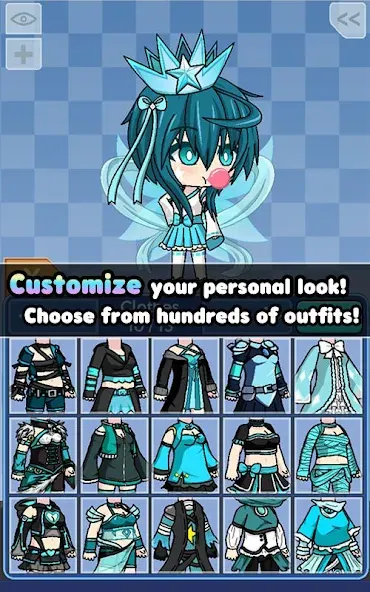 Pocket Chibi - Anime Dress Up [MOD: безлимитные монеты и алмазы] Screenshot 5