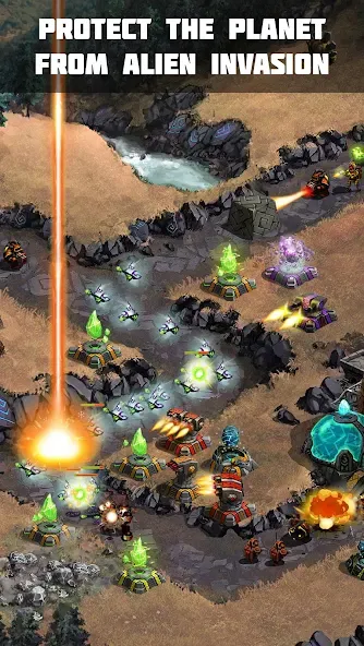 Ancient Planet Tower Defense [MOD: безлимитные ресурсы и открыты все уровни] Screenshot 1
