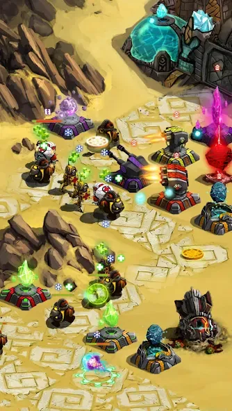 Ancient Planet Tower Defense [MOD: безлимитные ресурсы и открыты все уровни] Screenshot 4