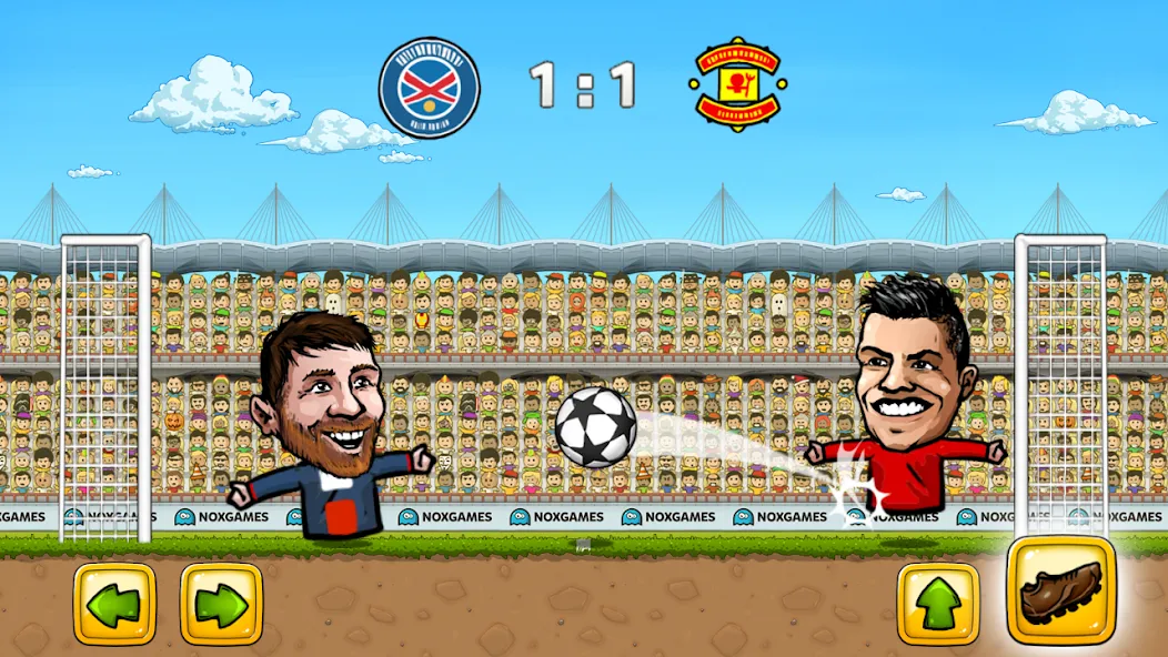 Puppet Soccer: Champs League [MOD: безлимитные деньги и алмазы] Screenshot 2