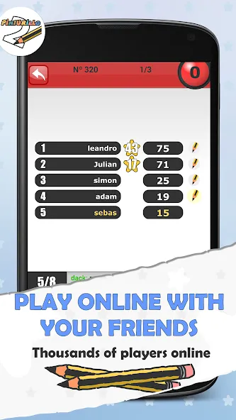 Pinturillo 2 - Draw and guess [MOD: бесконечные подсказки и монеты] Screenshot 2