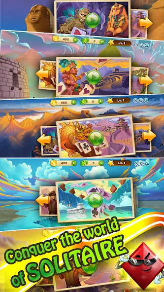 Solitaire Journey [MOD: без рекламы и бесконечные подсказки] Screenshot 2