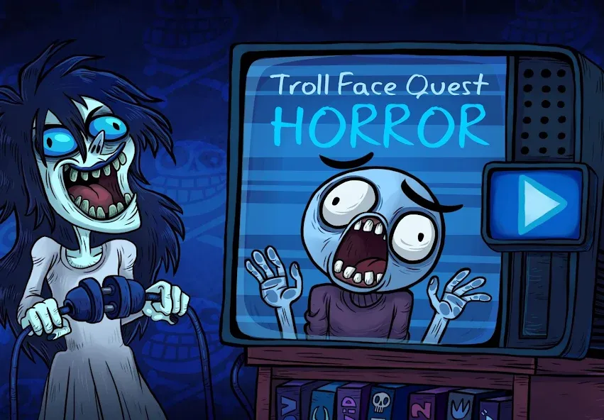 Troll Face Quest: Horror [MOD: безлимитные подсказки и открыты все уровни] Screenshot 1