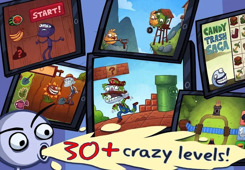 Troll Face Quest: Video Games [MOD: открыты все уровни и подсказки] Screenshot 1