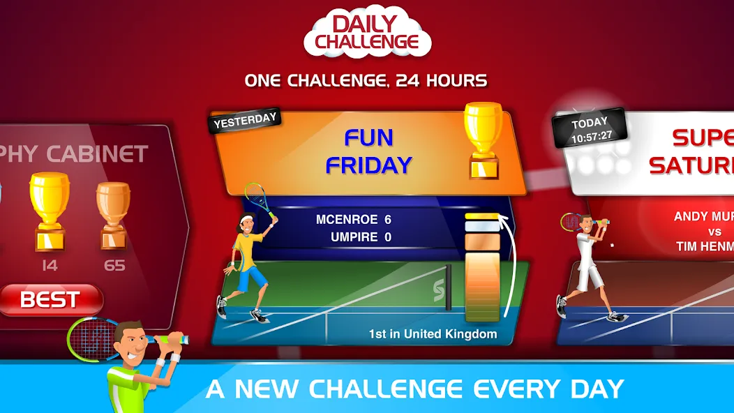 Stick Tennis [MOD: безлимитные деньги и все ракетки] Screenshot 5
