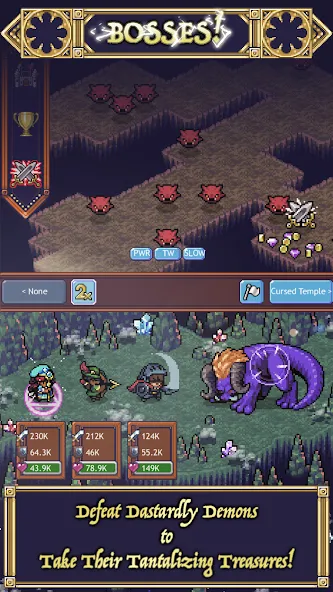 Cave Heroes:Idle Dungeon RPG [MOD: безлимитные ресурсы и усиленные герои] Screenshot 2