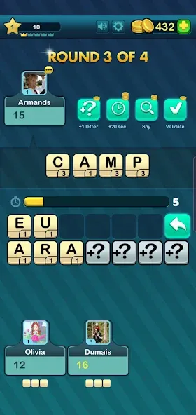 Word Battle [MOD: безлимитные подсказки и жизни] Screenshot 1