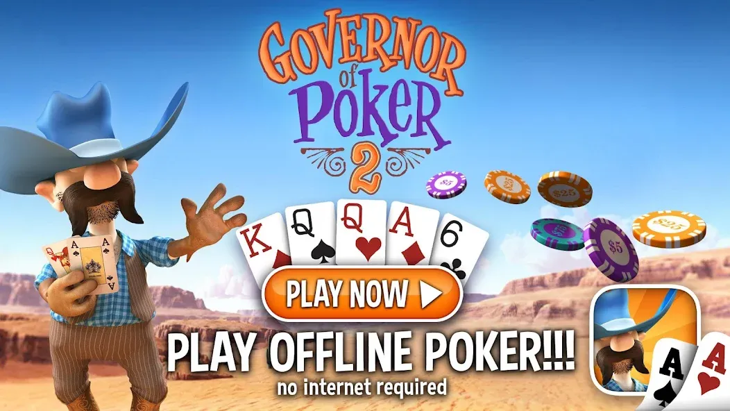 Governor of Poker 2 - Offline [MOD: безлимитные деньги и все турниры] Screenshot 1