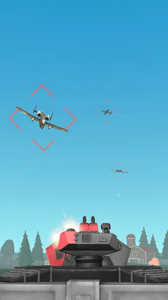 Air Defense: Airplane Shooting [MOD: безлимитные деньги и патроны] Screenshot 1