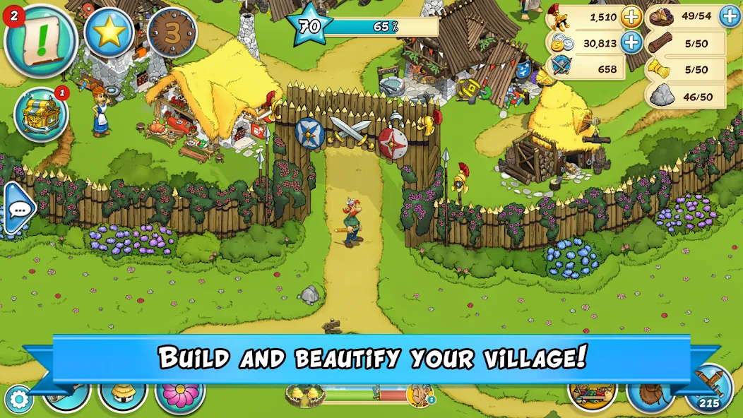 Asterix and Friends [MOD: безлимитные ресурсы и ускоренное строительство] Screenshot 1