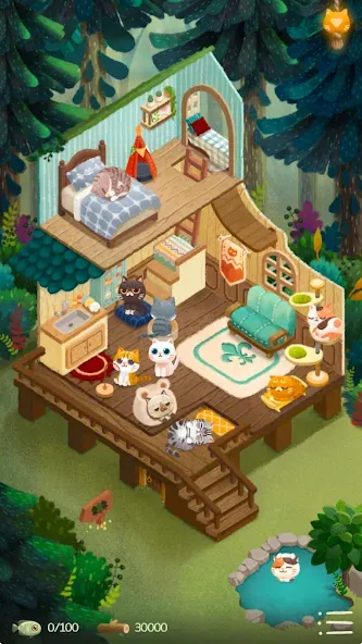 Secret Cat Forest [MOD: много монет и редких котов] Screenshot 1