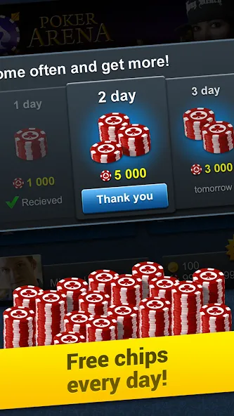 Poker Arena: texas holdem game [MOD: безлимитные фишки и открыты все столы] Screenshot 2