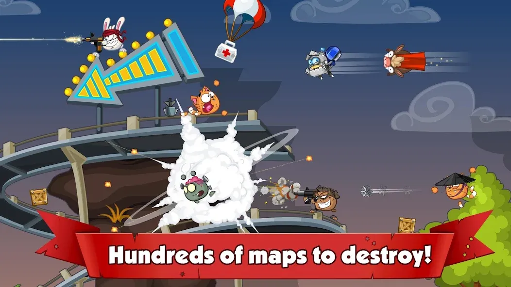 Wormix: PvP Tactical Shooter [MOD: безлимитные ресурсы и мощное оружие] Screenshot 2