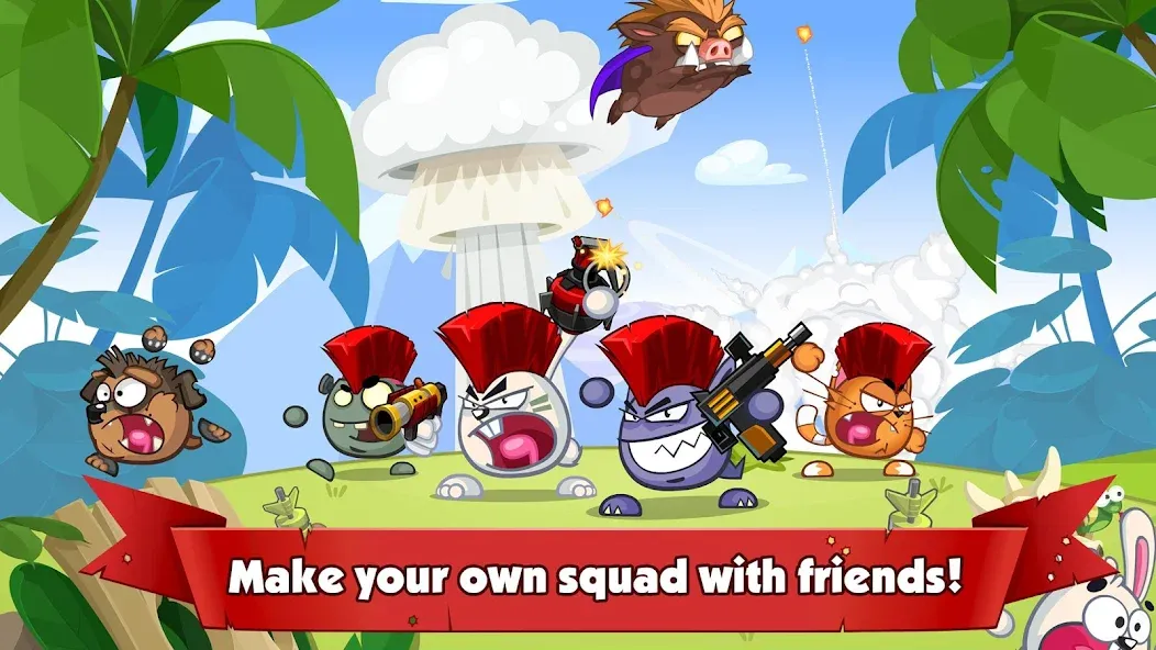 Wormix: PvP Tactical Shooter [MOD: безлимитные ресурсы и мощное оружие] Screenshot 3