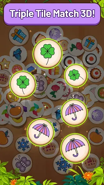 Triple Tile 3D: Connect Puzzle [MOD: безлимитные подсказки и отмена ходов] Screenshot 2