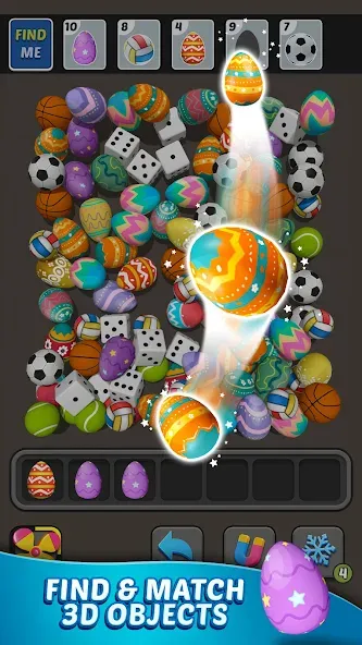 Triple Find - Match Triple 3D [MOD: безлимитные подсказки и открыты уровни] Screenshot 1