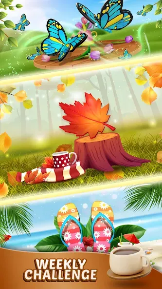 Triple Find - Match Triple 3D [MOD: безлимитные подсказки и открыты уровни] Screenshot 4