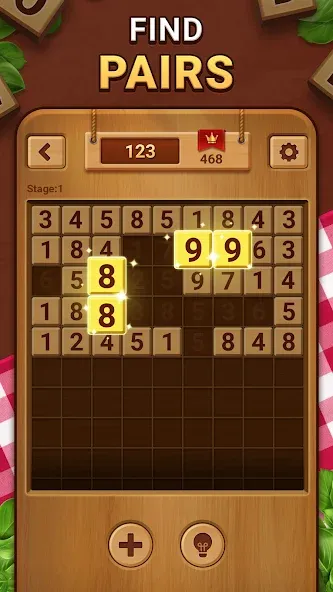 Woodber - Classic Number Game [MOD: без рекламы и подсказки доступны] Screenshot 1