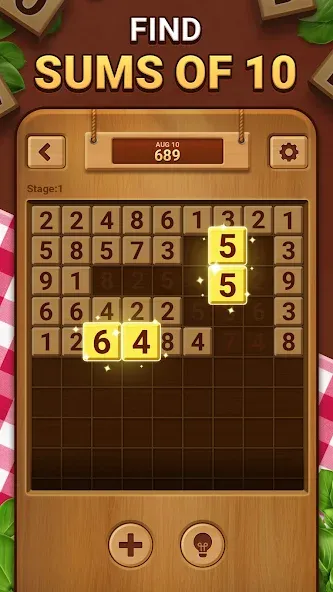 Woodber - Classic Number Game [MOD: без рекламы и подсказки доступны] Screenshot 2