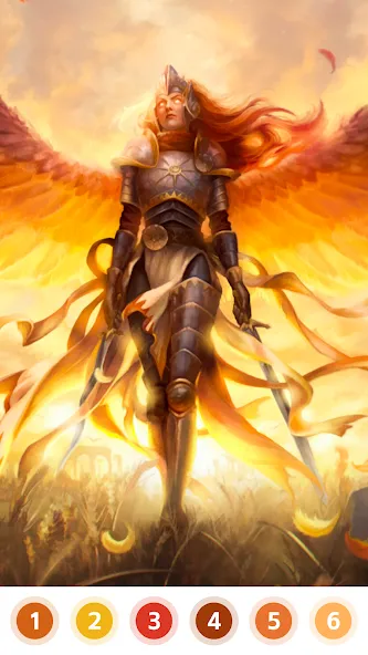 Angel &amp; Devil Paint by Number [MOD: бесплатные подсказки и краски] Screenshot 5