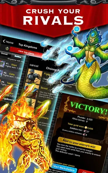 Kingdoms at War: Hardcore PVP [MOD: безлимитные ресурсы и усиленная армия] Screenshot 3