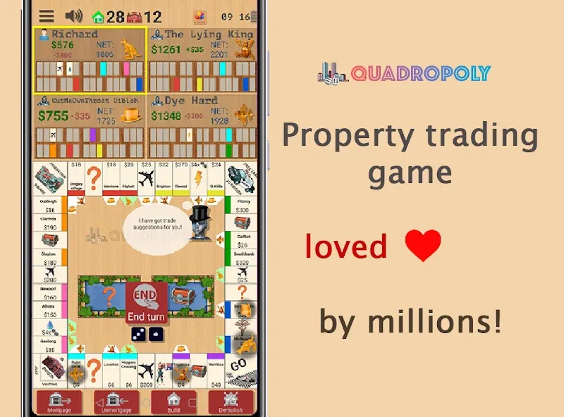 Quadropoly - Classic Business [MOD: безлимитные деньги и бонусы] Screenshot 1