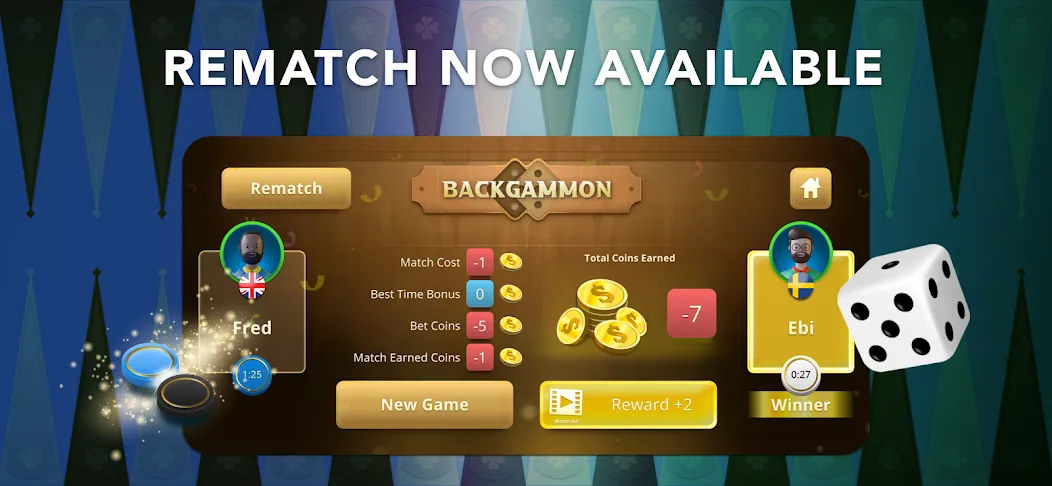 Backgammon Classic + Online [MOD: без рекламы и онлайн-режим открыт] Screenshot 1