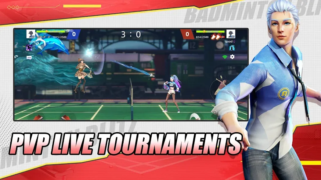 Badminton Blitz - PVP online [MOD: безлимитные монеты и энергия] Screenshot 4