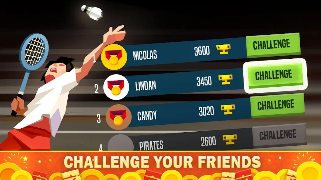 Badminton League [MOD: безлимитные деньги и энергия] Screenshot 5